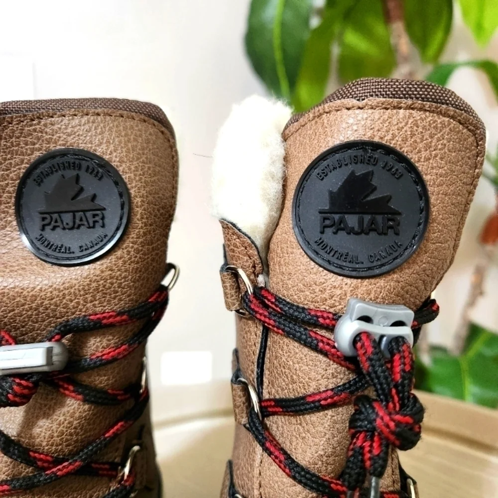 NEW Pajar Kids Marcel Warm Fleece Waterproof Boots 13T Brown